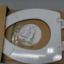 Mayfair Linden Slow Close Toilet Seat, Non Slip Heavy Duty Wood, Easy Install, Elongated, White