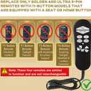 5-Pin Lift Chair Remote Replacement Compatible with Golden&Ultra Comfort Dual-Motor Recliners,Recliner Hand Controller for ZKAD-2/3/4/5 Style Remotes,Supports Rise Recline TV Home Sleep Zero Gravity