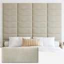 IFNOW Wall Mounted Headboard, Peel and Stick Panels, Beige, Queen
3D Soundproof Acoustic Padding, Reusable and Removable, Tufted fabric Bed Headboard, for bedroom (9 Panels, 10" x 24")