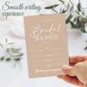 TPYEN Bridal Shower Invitations - 25 Brown Minimalist Fill-in Wedding Invitations with Envelopes, Couples Engagement Newlyweds Wedding Shower Invites, Bridal Parties Supplies and decorations - B12