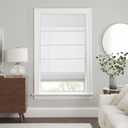Cordless Roman Shades for Windows, White, 45x64 | Light Filtering Fabric Provides Soft Sunlight Control, Privacy, And Elegant Style For Bedrooms, Offices, And Living Spaces