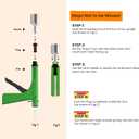 GRAND PITSTOP Tubeless Tire Gun Puncture Repair Kit with Mushroom Plug for Tyre Punctures and Flats on Cars, Motorcycles, ATV, Trucks & Tractors (Gun Puncture kit 15 Plugs, Green)