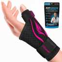 Thumb Support Brace | Upgraded Thumb Spica Splint Stabilizer Pain Relief Night Support for De Quervain s Tenosynovitis Trigger Finger Arthritis Sprains | Breathable Fabric (Black, S/M)