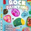 Dan&Darci Rock Painting Kit for Kids  Arts and Crafts for Girls & Boys Ages 612  Craft Kits Art Set  Supplies for Rocks Paint  Best Tween Gift Ideas for Kid Activities Age 6 7 8 9 10 11
