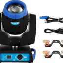 Topteng 7R 230W Beam Sharpy Moving Head Light 17 Gobos RGBW Beam Lights, 360 DJ Lights Beam Sharpy Light 8 Prism, Strobe, 16CH DMX512 Concerts, Clubs, DJ Shows, Weddings, Stage Performances (Black Blue)