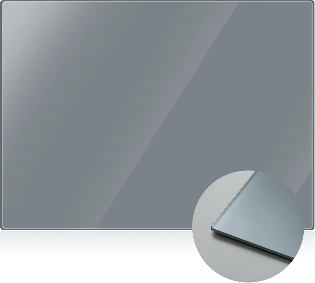 Nuanchu 1 Pcs 12 x 16 Inches Neutral Grey Tempered Glass Palette for Oil Painting Keeps Wet Paint Fresh Scratch Resistant Easy Clean up for Palette Artist Supplies DIY Color Mixing