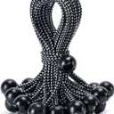 30 Pack Ball Bungee Cord, 9 Inch Heavy Duty Bungie Cord Balls Canopy Tarp Tie Down Bungee Balls for Camping, Tents, Cargo,Holding Wire and Hoses, Patio Umbrellas, Awning (Black/White)