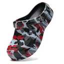 Tormigo Boy Girls Comfortable Garden Clogs | Slip-On Mules Slides Sandals Beach Slipper for Little/ Big Kid | Size 13 Camo Red