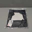 REORIA Women's Sexy Mock Turtle Neck Short Sleeve Shirts Sheer Mesh Ruched Trendy Going Out Bodysuits Tops (XX-Large, Black)