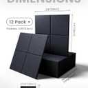 Large Felt Bulletin Board 48" x 36", 12-Pack 4-Compartment Wall Organizer, Cork Board Alternative with 70 Removable Adhesive Tabs, Modular Felt Panels for Home Office, Classroom and Study-Navy Blue