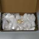 QOGRISUN 15-Pack Solid Brass Cabinet Knobs, Round Ball Gold Knobs for Dresser Drawer, 1.1-Inch Diameter, Sphere Cabinet Pulls, Brushed Brass Finish