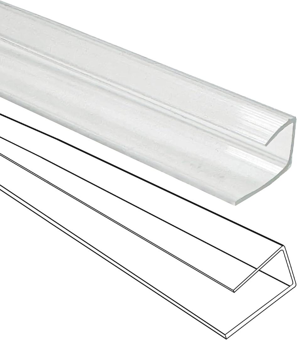 10 PCS Polycarbonate Greenhouse U Connector Profile 4ft Length Fits 0.24 & 0.32 Twin-Wall Polycarbonate Panels Duty Dust Rain & Moisture Protection Durabler (U-Clip 4'  0.71  0.32)