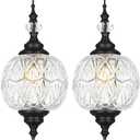 Pendant Lights Kitchen Island 2 Pack, Black Vintage Pendant Light with Detachable Glass Shade, Adjustable Hanging Light for Kitchen Island Lighting, Bathroom, Farmhouse, G9 Base (Bulbs Not Included) - Amazon.com