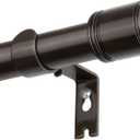Curtain Rods Bronze 32 to 144 Inches, HOTOZON 1 Inch Heavy Duty Curtain Rods for Windows 111 to 140 Inches(9.2-11.6 ft), Telescoping Adjustable Drapery Rod with Simple End Cap Finials