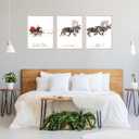 BigWig Prints Christmas Poster - Santa Sleigh Decor, Christmas Wall Art, Santa Picture, Pictures For Wall, Christmas Decor, For Art - Set Of 3 (12x16)