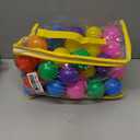 Hovenlay Ball Pit Balls Phthalate Free BPA Free Crush Proof Plastic - 7 Bright Colors in Reusable Play Toys for Kids with Storage Bag