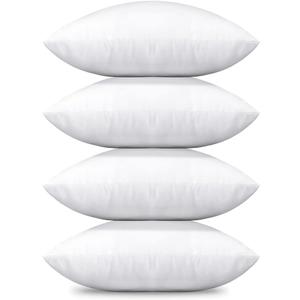 OTOSTAR 20x20 Inch Throw Pillow Inserts Set of 4 Premium Bedding Pillow Inserts Square Indoor Decorative Throw Pillows Form Pillow Stuffer for Couch Bed Sofa Sham Cushion Pillow Filler (White 20x20)