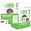 New Primal Snack Mates Turkey Sticks, Gluten Free Healthy Snacks for Kids, Low Sugar High Protein Back to School Snacks, Mini Paleo Jerky Meat Stick, 7g Protein, 45 Calories, 40 Pack