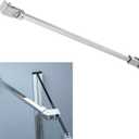 Stainless Steel Frameless Shower Door Fixed Panel Wall to Glass Support Bar for 1/4" to 3/8" Thick Glass by KAFENDA (500mm / 19.7", Polished Chrome)