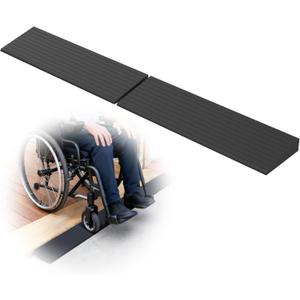 1" Rise Rubber Threshold Ramps for Doorways, 34" Wide Modular Wheelchair Ramp 2 PCS, Wheelchair Ramp, Access Ramps for Wheelchairs,Strollers,Sweepers,Bathrooms,Entryways,2000LBS Capacity