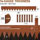 WORTH 14-Gauge Corten Steel Landscape Edging, 20Ft Metal Garden Lawn Edging