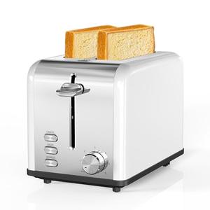 Simple Deluxe 2-Slice Toaster, 3 Function and 6 Browning Setting, Extra Wide Slot & Removable Crumb Tray, for Bread & Waffle, White
