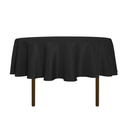 sancua Round Tablecloth - 60 Inch - Water Resistant Spill Proof Washable Polyester Table Cloth Decorative Fabric Table Cover for Dining Tables, Buffet Parties and Camping, Black