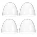 ABOOFAN Baby Bottle Caps Replacement Set Leak-Proof Milk Bottle Lids with Reusable Covers Clear Plastic Feeding Dome Caps for Wide Mouth Baby Bottles Pack of 4