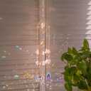 Rose Quartz Crystal Suncatcher Hanging Window, Healing Rose Quartz Crystal Decor for Home Garden, Gift for Christmas Birthday Valentine Mothers Day