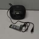 Greadio Boombox CD Player Cassette Player Combo, Boom Box Portable CD Players for Home with Bluetooth, Support AM FM Radio/Remote Control/AUX/USB/Earphone, AC/Battery Operated, LCD Display (Black)