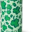 Swig Life Skinny Can Cooler, 12oz Insulated Slim Can Holder, Stainless Steel Cans Cooler, Covers for Tall Beer Bottles, Beach Accessories for Women (Lucky Leopard)