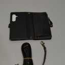 DKDKSIP for Samsung Galaxy S25 Case Wallet for Women Men, Wireless Charging with RFID Blocking Card Holder, PU Leather Crossbody Strap Detachable Magnetic Phone Shell Purse 5G 6.2", Black