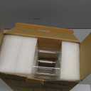 VIEWELLD 1.6 Qt Square Glass Storage Containers with Lids, Clear Food Storage Container Jar with Sealing Bamboo Lid for Noodles Flour Cereal Rice Sugar Tea Coffee Beans,Square Set of 3