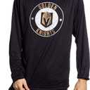 Calhoun NHL Mens Loose Fit Performance Rashguard Wicking Long Sleeve Shirt (Medium, Vegas Golden Knights)
