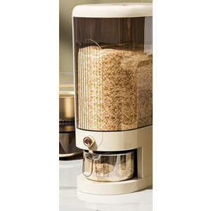 Peaoop 22LBS Rice Dispenser, Large Grain Container Storage with Lid Measuring Cylinder Household Cereal Dispenser Bucket for Kitchen Soybean Corn (22lb)