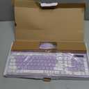 Wireless Keyboard and Mouse Combo, Full-Sized Wireless Keyboard and Adjustable DPI Mouse, 2.4GHz USB Receiver, Silent Keyboard and Mouse for PC, Windows, MAC, Desktop, Laptop(Purple)