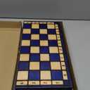 Chess and Games Shop Muba Beautiful Handcrafted Wooden Chess Set with Wooden Board and Handcrafted Chess Pieces - Gift idea Products (12.5'' (32 cm) Blue)