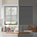 LazBlinds Cordless 1" Vinyl Mini Blinds for Indoor Windows - Light Filtering Horizontal Window Blinds & Shades, 45" W x 64" H, Grey