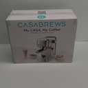 CASABREWS 3700 Essential Espresso Machine 20 Bar, Stainless Steel Cappuccino & Latte Machine with Steam Frother for Home, 43.9oz Water Tank, Silver