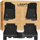 LASFIT Floor Mats for Jeep Wrangler JL 2018-2025 2026 Unlimited 4 Door Gas/MHEV Type (Not Fit for JK or PHEV) All Weather TPE Custom Fit Car Mats Floor Liners 1st & 2nd Row, Black