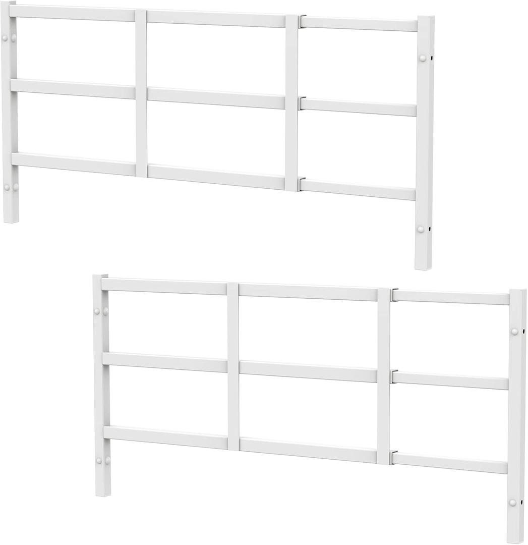 Fixed Window Safety Guard for Children Child Kids 14x 38 *2 Pack Adjustable Width Prevents Accidental Falls, Non-Egress, Tamper Resistant Screws Included, White