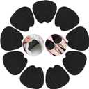 Zhanmai 9 Pairs Felt Tongue Pads for Shoes, Soft Self-Adhesive Shoe Tongue Pads for Men and Women, Non Slip Cushion Inserts to Fills Instep Space, Large(Black)