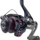 Quantum Smoke Spinning Fishing Reel, Changeable Right- or Left-Hand Retrieve, Continuous Anti-Reverse Clutch with NiTi Indestructible Bail, SCR Alloy Frame, Black