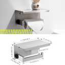 Brushed 4-Piece Bathroom Hardware Set Premium Stainless Steel Bath Towel Bar Sets Wall Mounted Bathroom Toilet Paper Holder with Shelf Set, 23.6 Inch
