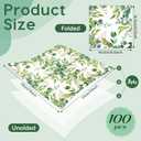 100PCS Paper Eucalyptus Decorative Napkins Disposable Green Botanical Guest Hand Towels for Bathroom, Dinner, Wedding, Party, and Baby Shower A