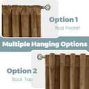 BGment Bronze Brown Velvet Curtains for Bedroom, Room Darkening Thermal Insulated Curtains Noise Reduce Back Tab and Rod Pocket Window Panels for Living Room, Set of 2 Panels, 52 x 90 Inch