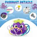 SAMTOP Outdoor Water Spray Sprinkler for Kids and Toddlers, Summer Outside Toys Backyard Games with 8 Wiggle Tubes, Attaches to Garden Hose Splashing Fun Toys for 3 4 5 6 7 8 Year Old Boys Girls Gifts