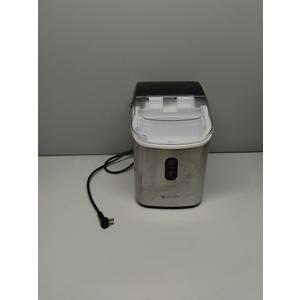 ecozy Nugget Ice Maker Countertop with Handle, Pebble Ice in 5 Mins, 33 lbs Per Day, Self-Cleaning Ice Machine with Ice Bags and Scoop, Portable Ice Maker for Kitchen, Bar, Parties, Camping, RV (Stainless Steel)