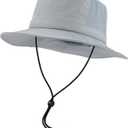 FUICUI Quick Dry Sun Bucket Hat for Men Women Outdoor Unisex Packable Travel Cap (Gray)