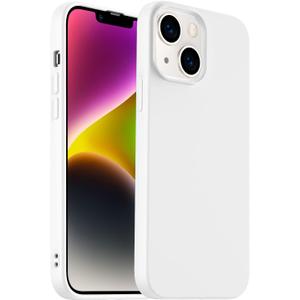 Designed for iPhone 14 Plus Case, Silicone Ultra Slim Shockproof Phone Case with Soft Anti-Scratch Microfiber Lining, [Enhanced Camera Protection] 6.7 inch (White)